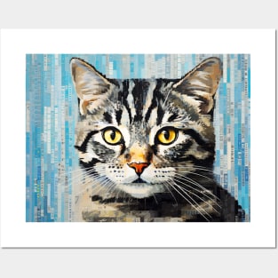 Cat Animal Pet Art Decor Paint Mosaic Posters and Art